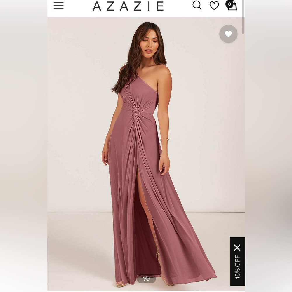 Azazie Brooke Bridesmaid Dress in Desert Rose